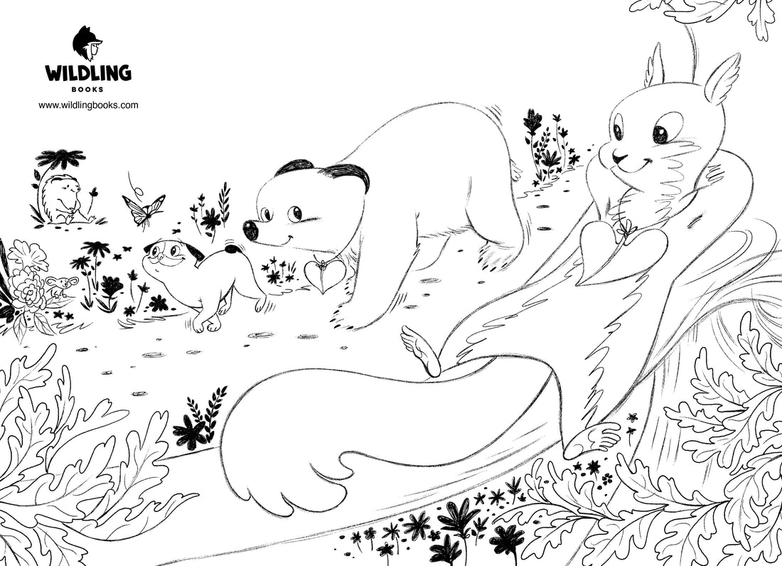 Patrick & George Colouring Page Free Download - Wildling Books