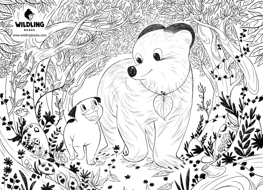 Patrick & George Colouring Page Two Free Download - Wildling Books