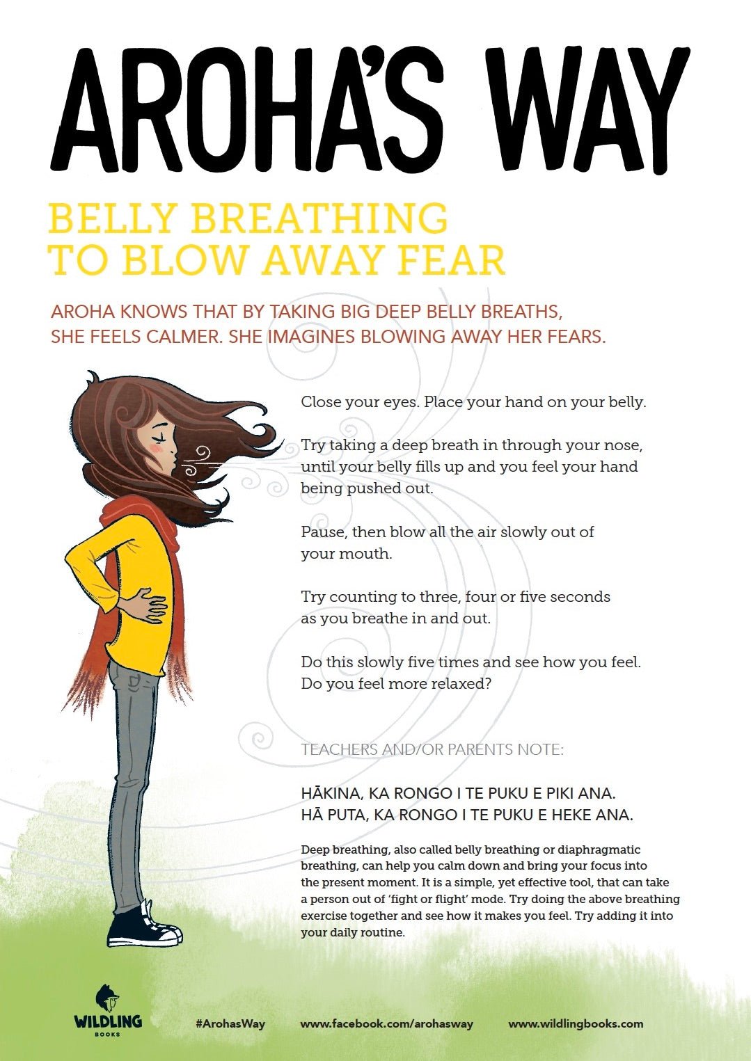 Aroha's Belly Breathing Poster - Free Download - Wildling Books