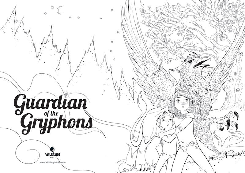 Guardian of the Gryphons Colouring Pages - Free Download - Wildling Books