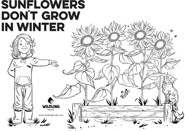 Sunflowers Don't Grow In Winter colouring in pages - free download - Wildling Books